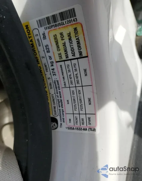 2016 Ford C-Max Sel z USA, uszkodzony, nr VIN 1FADP5BU5GL120143